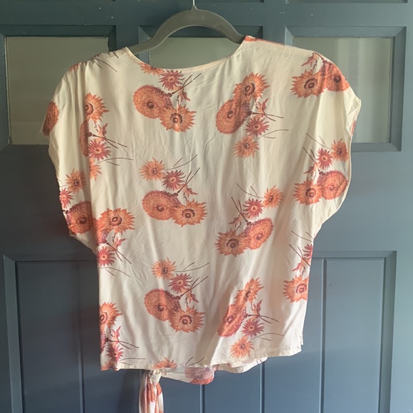 Madewell marigold wrap top - Picture 2 of 3